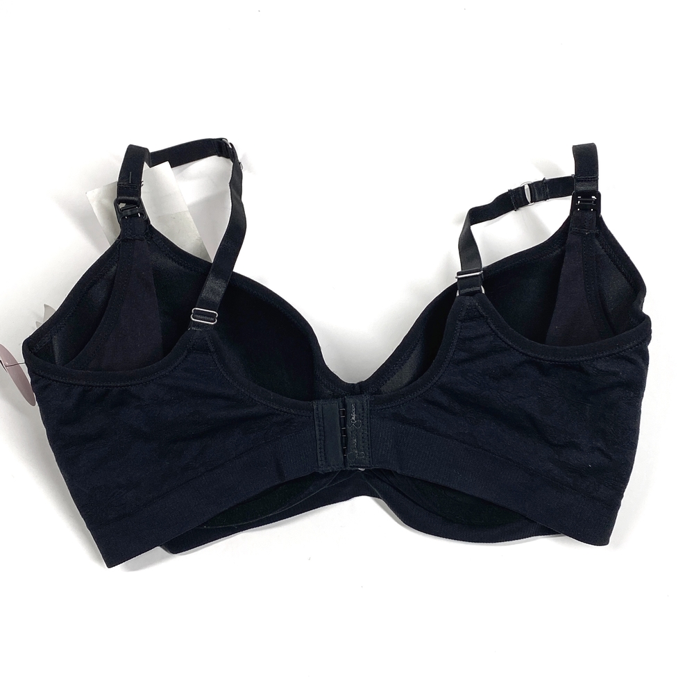 Jessica Simpson Wireless Full-Coverage Nursing Bra Size Medium Black 91949-01 - Picture 4 of 8